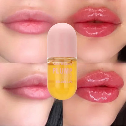 El aceite voluminizador de labios rellena los labios al instante aumentando