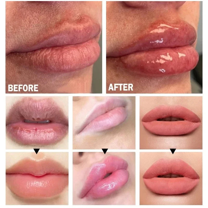 El aceite voluminizador de labios rellena los labios al instante aumentando