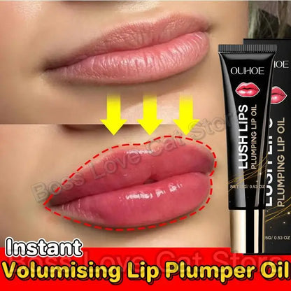 Aceite voluminizador de labios que da volumen al instante