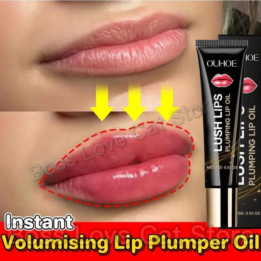 Aceite voluminizador de labios que da volumen al instante