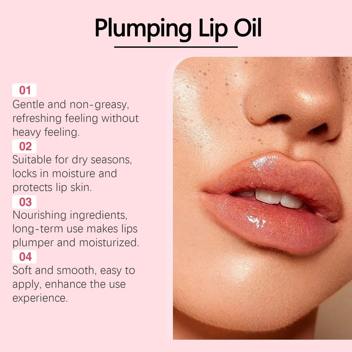 Aceite voluminizador de labios que da volumen al instante