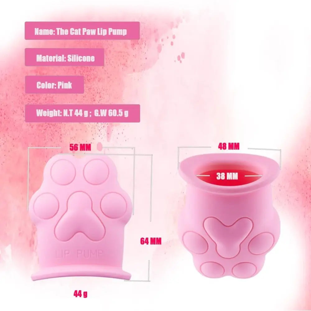 Lip Plumper Device Cute Pink Cat Paw Soft Lip Plumping Quickly Natural Pout Mouth Plumping Tool Beauty Pump Sexy Lip Bigger