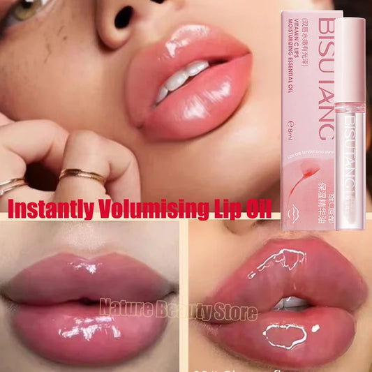 Aceite voluminizador de labios que da volumen al instante